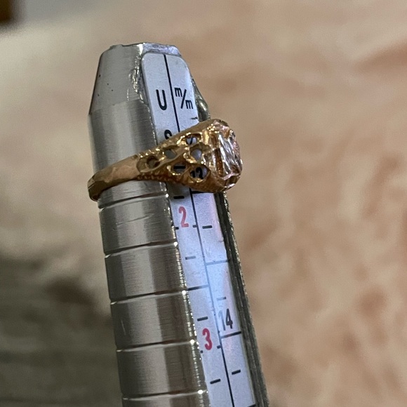 14K Baby Ring Initial “K” - Picture 3 of 6